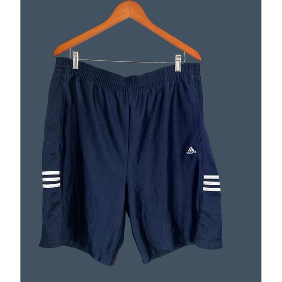 Adidas Mens Navy Blue Athletic Shorts Size L - Picture 1 of 6